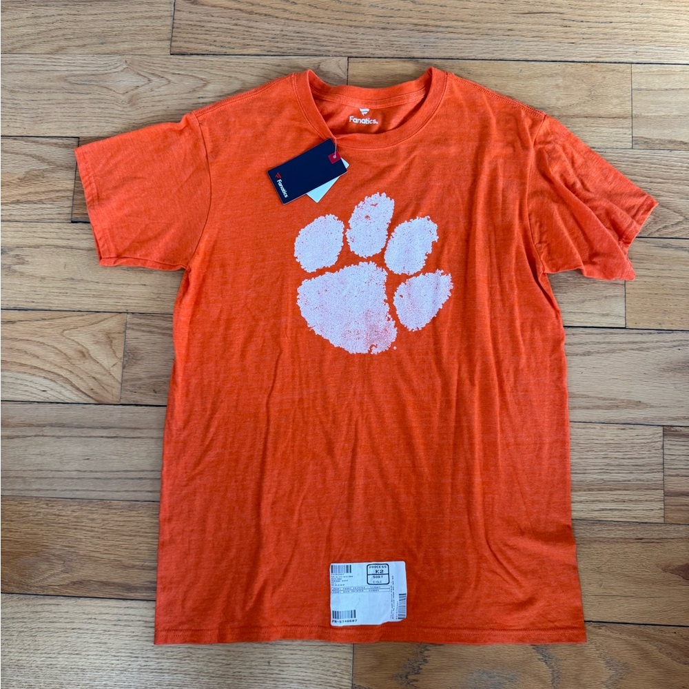 Fanatics Orange T-Shirt with White Paw Print
